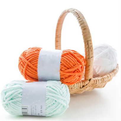 Ultra Soft Cozy Finish Chenille Yarn | Thick Plush Crochet Wool