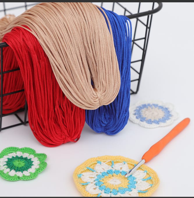 Premium Silk Macramé Cord – Soft, Shiny & Smooth 200g | Perfect for Macramé & DIY Crafts