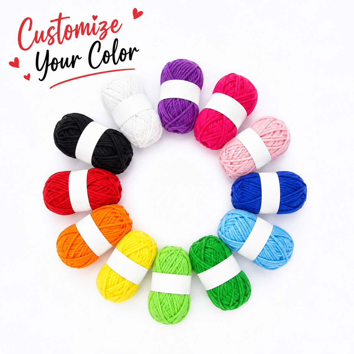 3-Ply Thick Acrylic Yarn Pack of 10