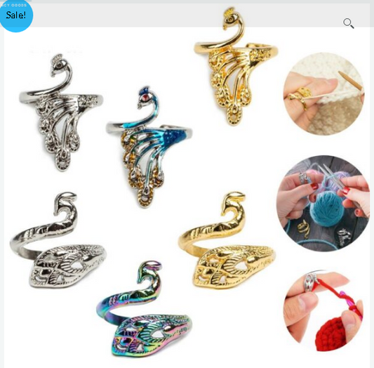 6pcs Premium Metal Crochet Rings