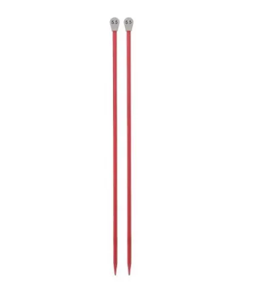 2 Pcs Straight Knitting Aluminum  Needle Set