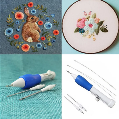 Punch Needle Embroidery Kit – Easy 3D Craft Set for Beginners