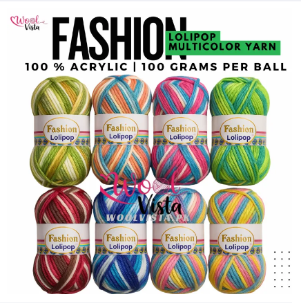 Dull Handmade Projects to Vibrant Creations – Premium Multicolor Acrylic Yarn