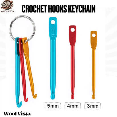 Mini Crochet Hook Keychain Tool