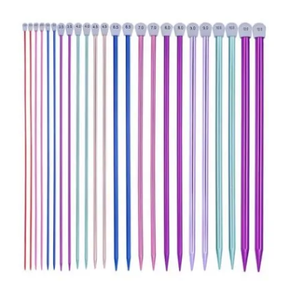 2–8mm Single Piece Straight Knitting Aluminium  Needle