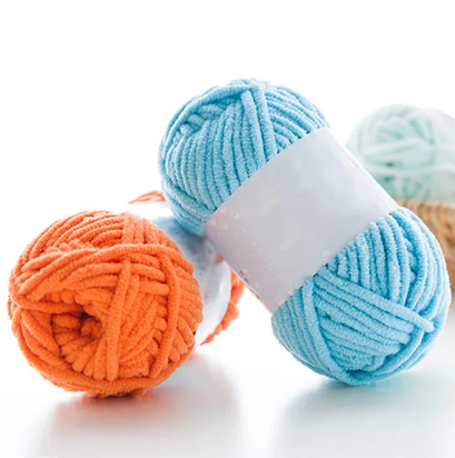 Ultra Soft Cozy Finish Chenille Yarn | Thick Plush Crochet Wool