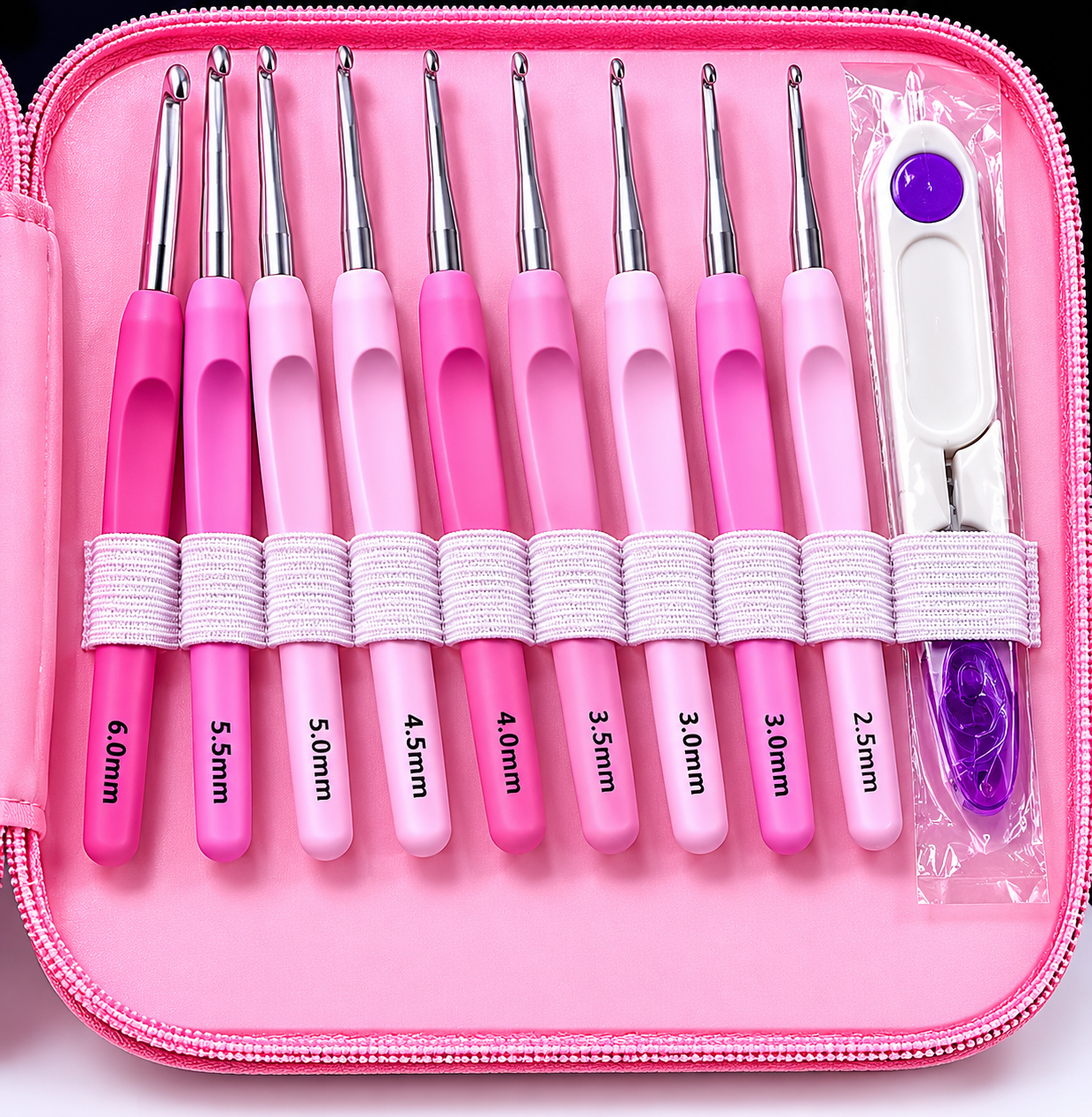 Tangle-Free Crochet Starter Kit – Ergonomic Hook Set Premium Case