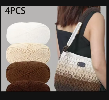 Soft Colorfast Cotton Yarn Set for Crochet, Knitting & Crafts