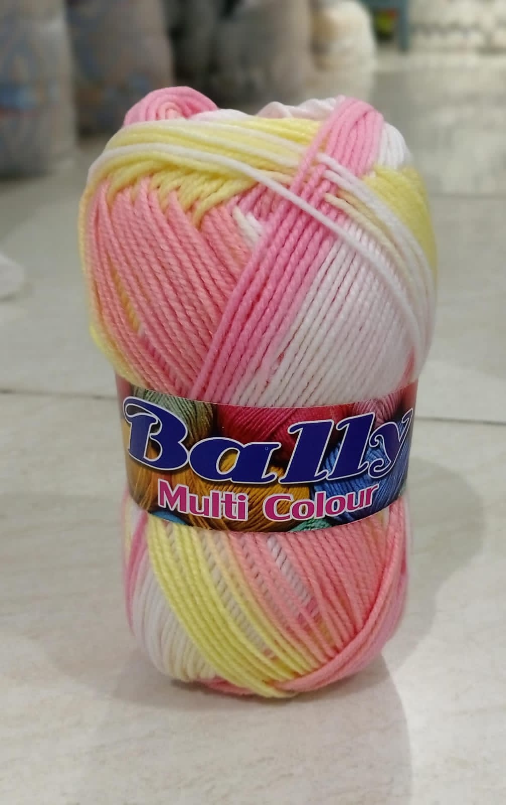(3ply-80g) Acrylic Double Knit Yarn Ball in Multi Colors- Crochet Knitting yarn ball - Woolen Multi Crochet Thread ball