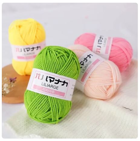 50g Milk Cotton Crochet Yarn (4ply)