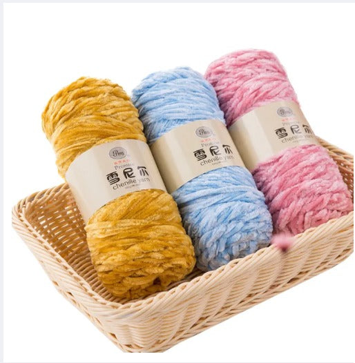 Velvet Chenille Yarn 100g – Soft & Plush