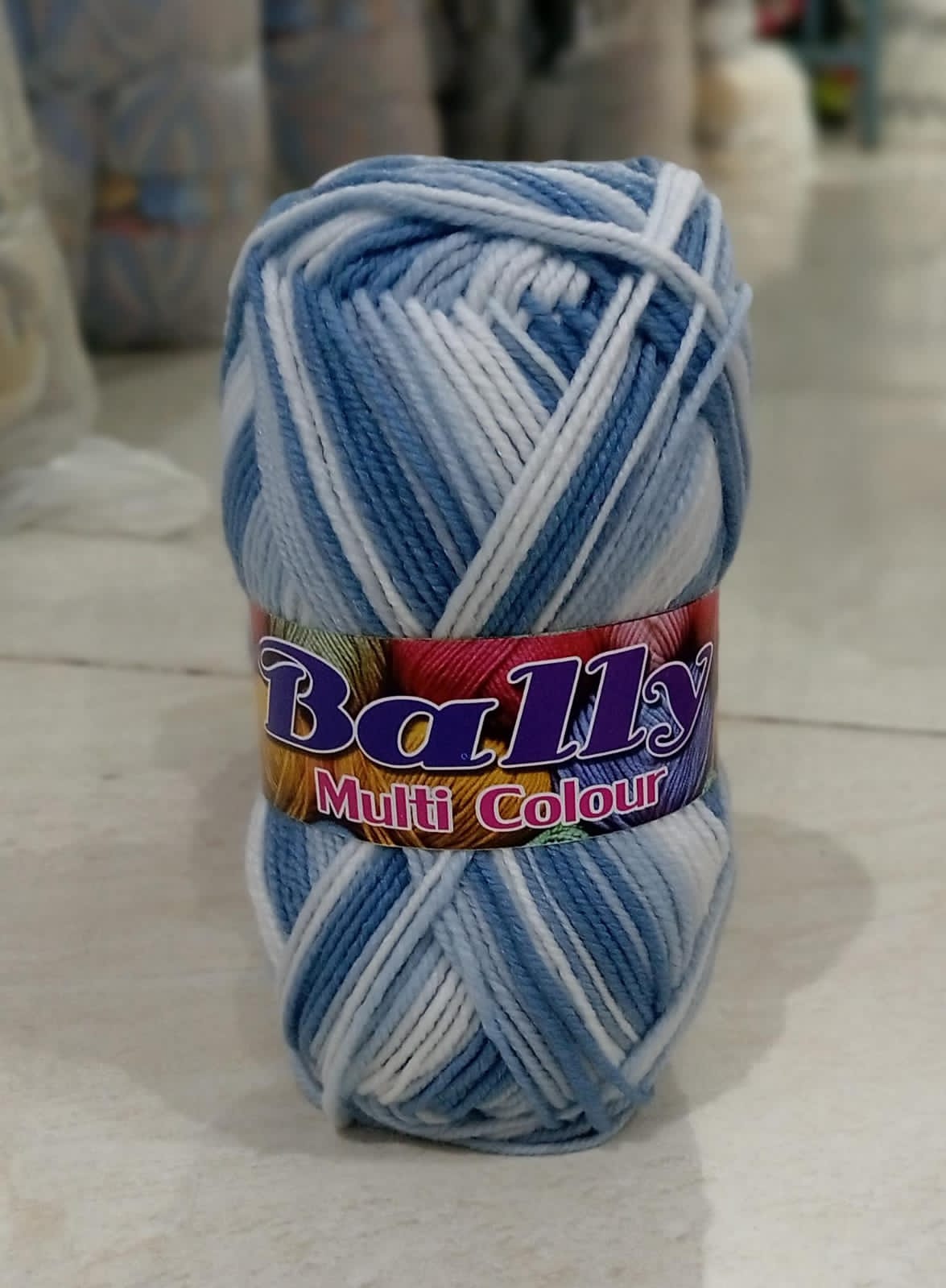 (3ply-80g) Acrylic Double Knit Yarn Ball in Multi Colors- Crochet Knitting yarn ball - Woolen Multi Crochet Thread ball