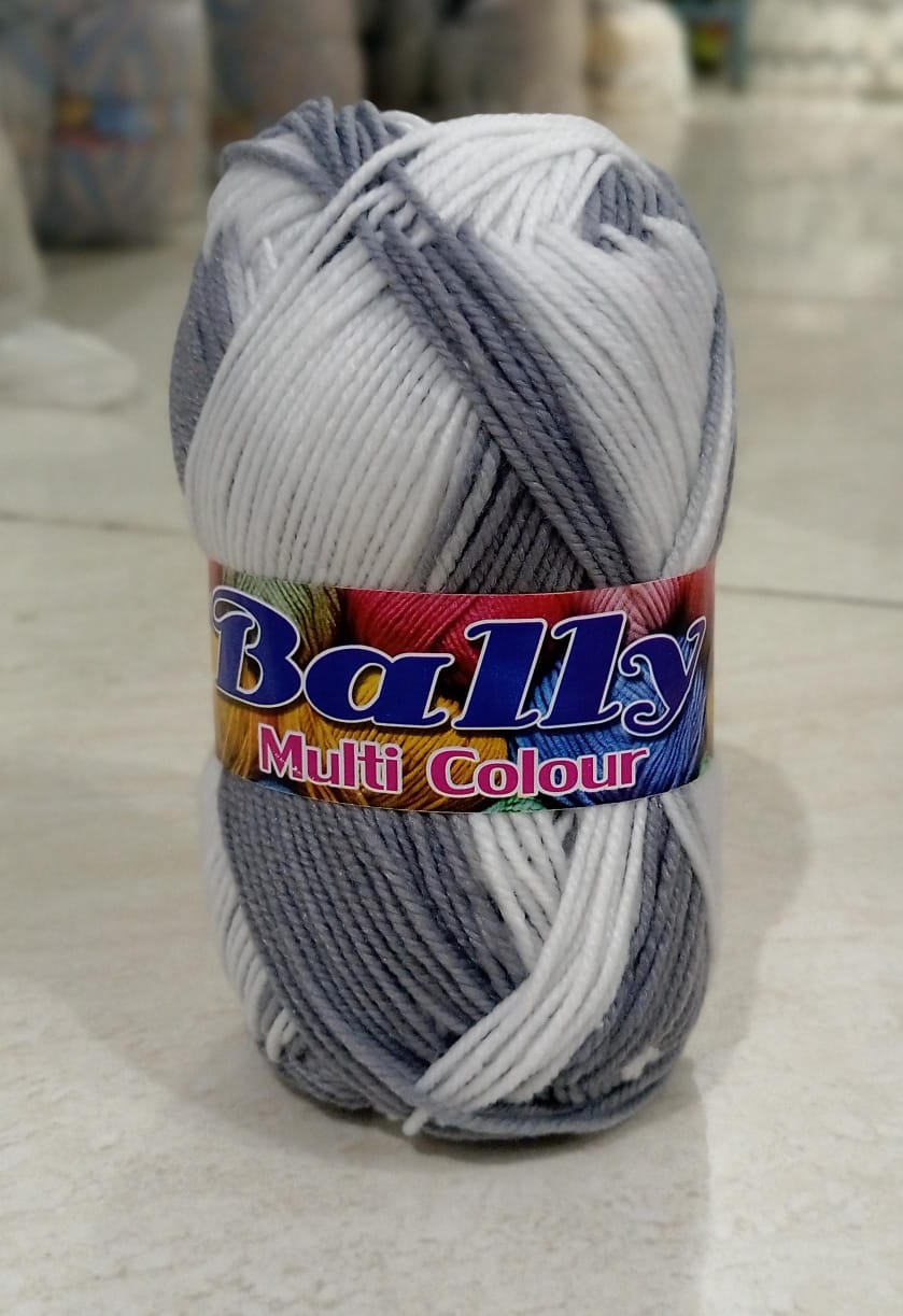 (3ply-80g) Acrylic Double Knit Yarn Ball in Multi Colors- Crochet Knitting yarn ball - Woolen Multi Crochet Thread ball