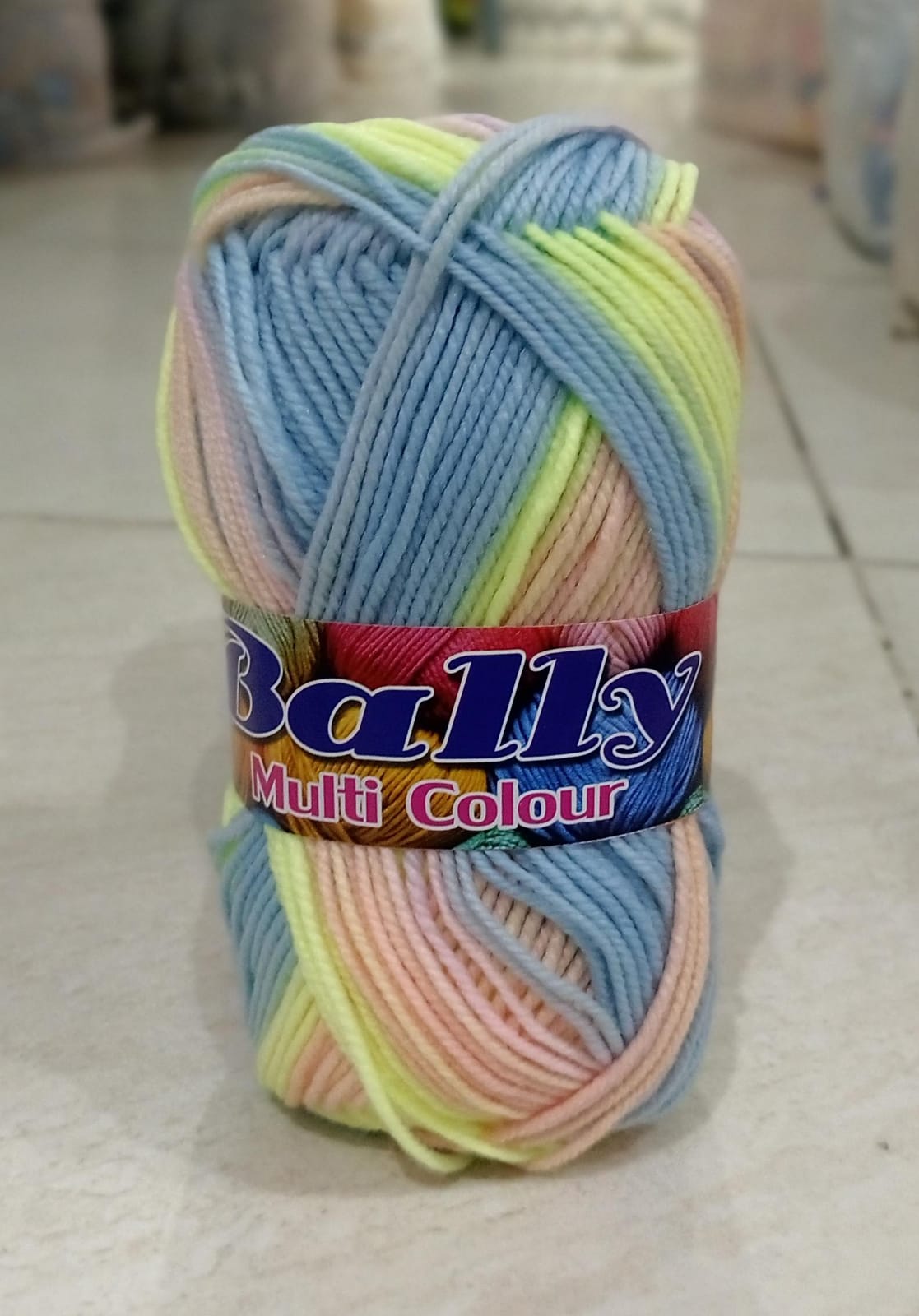 (3ply-80g) Acrylic Double Knit Yarn Ball in Multi Colors- Crochet Knitting yarn ball - Woolen Multi Crochet Thread ball