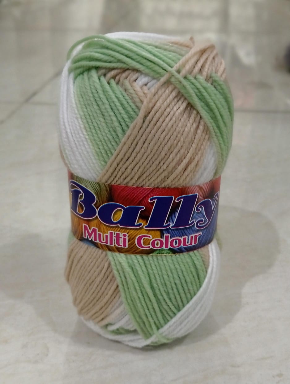 (3ply-80g) Acrylic Double Knit Yarn Ball in Multi Colors- Crochet Knitting yarn ball - Woolen Multi Crochet Thread ball
