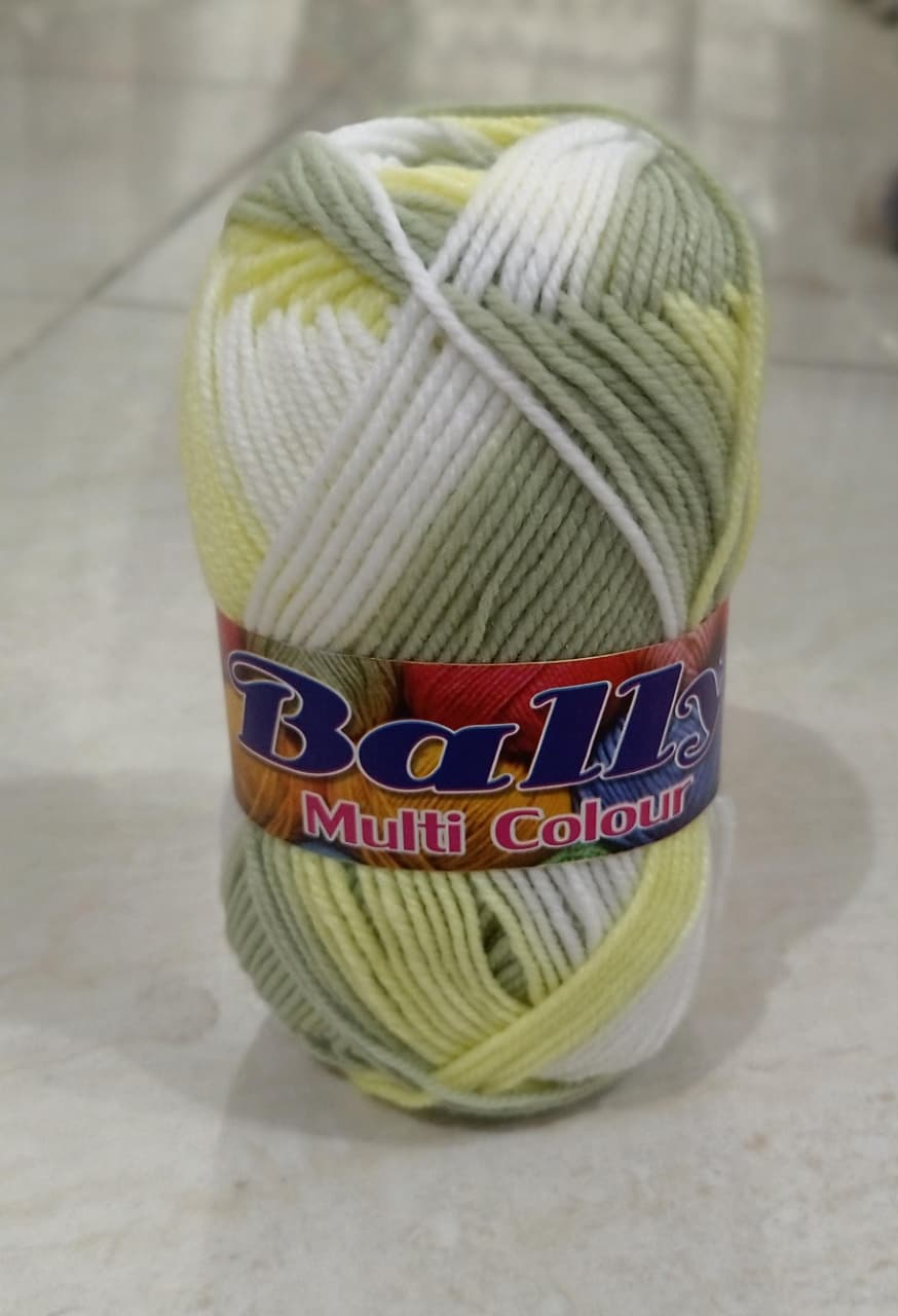 (3ply-80g) Acrylic Double Knit Yarn Ball in Multi Colors- Crochet Knitting yarn ball - Woolen Multi Crochet Thread ball