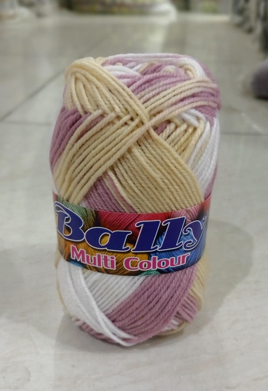 (3ply-80g) Acrylic Double Knit Yarn Ball in Multi Colors- Crochet Knitting yarn ball - Woolen Multi Crochet Thread ball