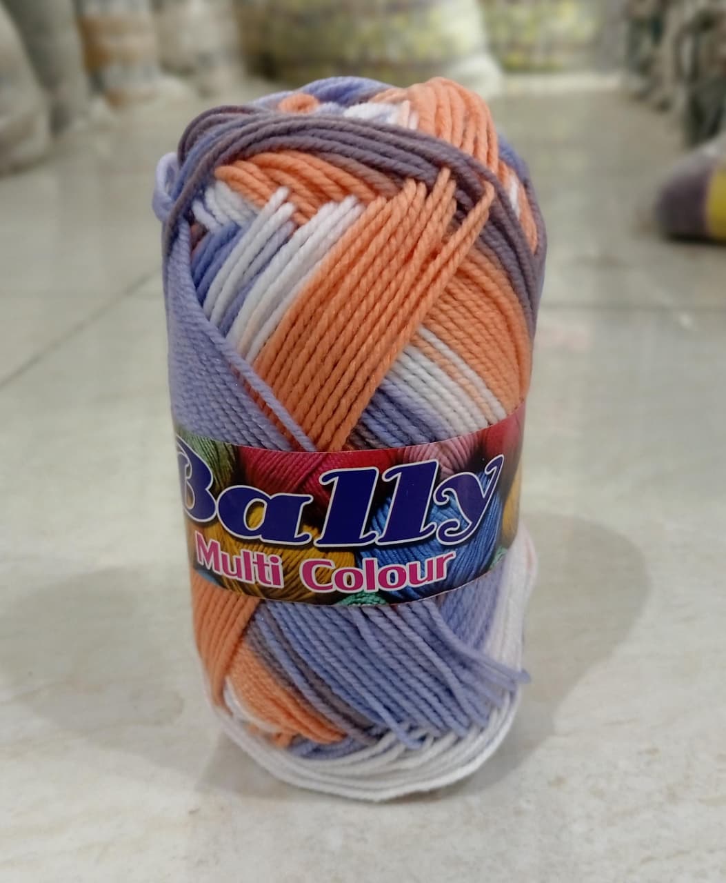 (3ply-80g) Acrylic Double Knit Yarn Ball in Multi Colors- Crochet Knitting yarn ball - Woolen Multi Crochet Thread ball