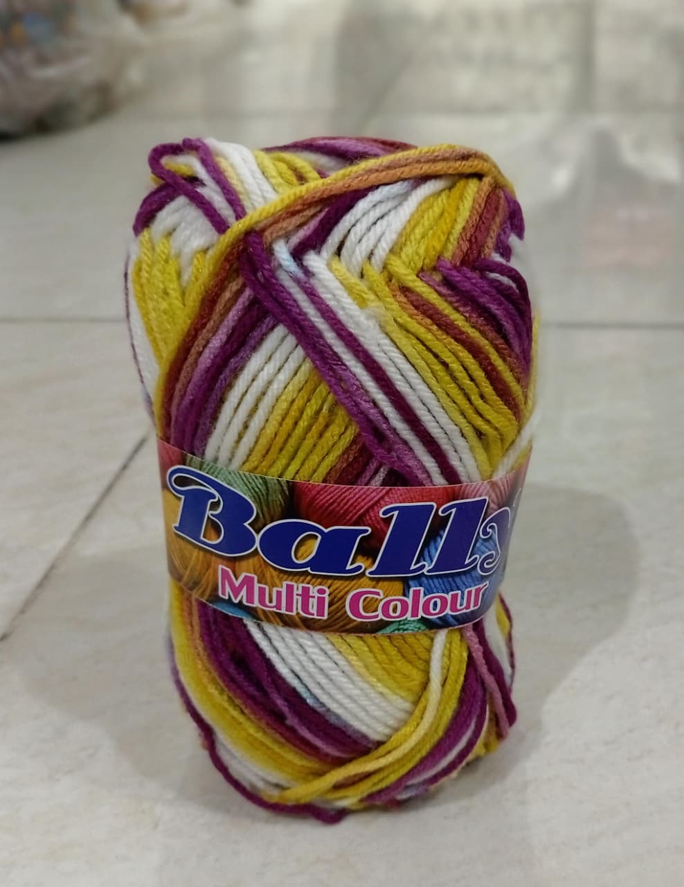 (3ply-80g) Acrylic Double Knit Yarn Ball in Multi Colors- Crochet Knitting yarn ball - Woolen Multi Crochet Thread ball