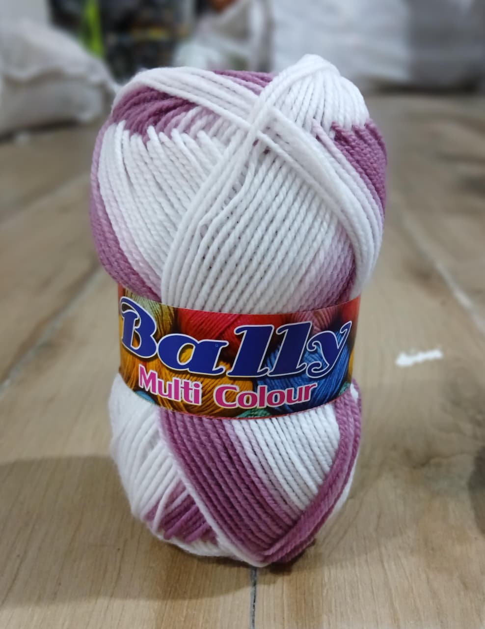 Soft & Vibrant Multi-Color Yarn Ball – 3ply Acrylic Wool for Crochet & Knitting