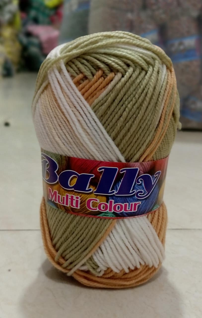 Soft & Vibrant Multi-Color Yarn Ball – 3ply Acrylic Wool for Crochet & Knitting