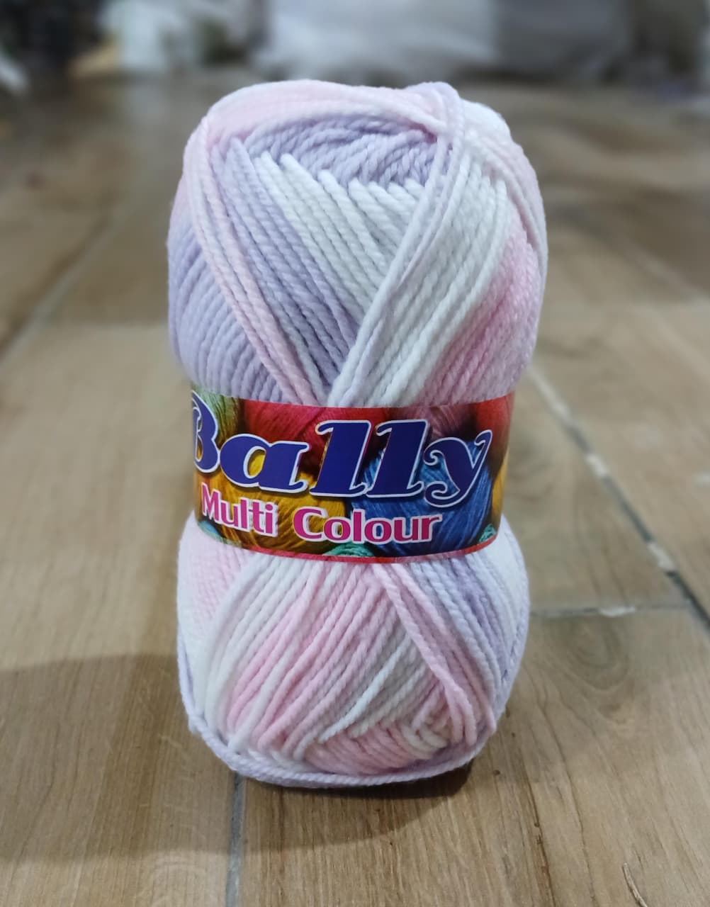 Soft & Vibrant Multi-Color Yarn Ball – 3ply Acrylic Wool for Crochet & Knitting