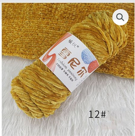 Velvet Chenille Yarn 100g – Soft & Plush