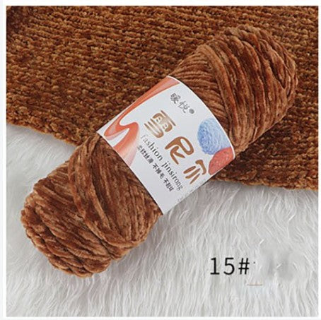 Velvet Chenille Yarn 100g – Soft & Plush