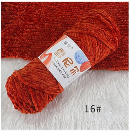 Velvet Chenille Yarn 100g – Soft & Plush