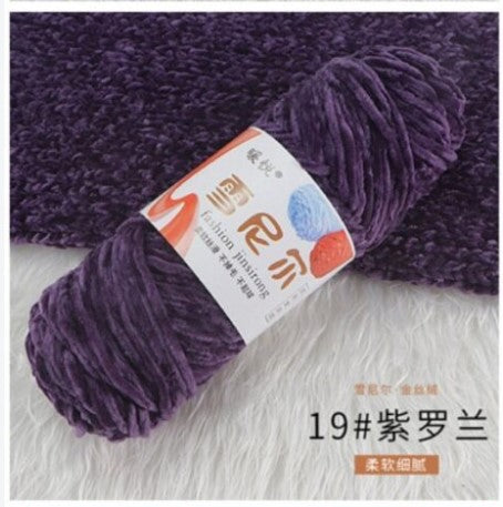 Velvet Chenille Yarn 100g – Soft & Plush