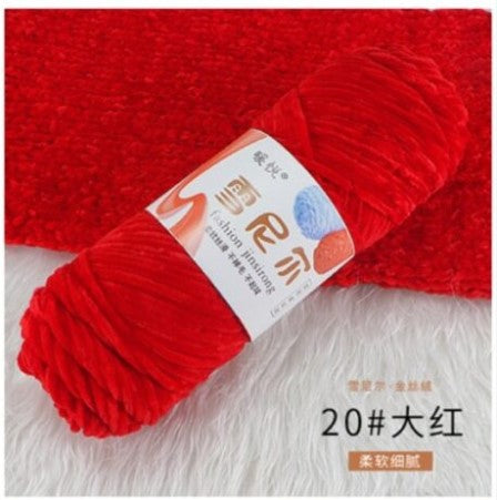 Velvet Chenille Yarn 100g – Soft & Plush