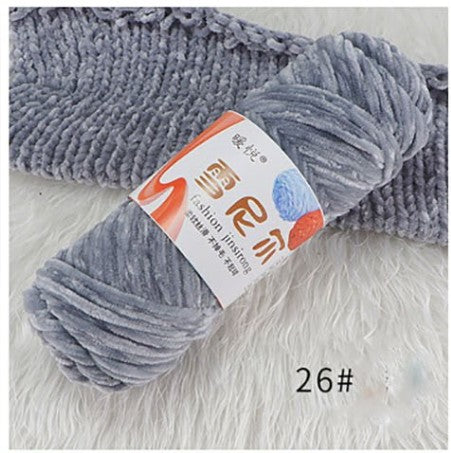 Velvet Chenille Yarn 100g – Soft & Plush