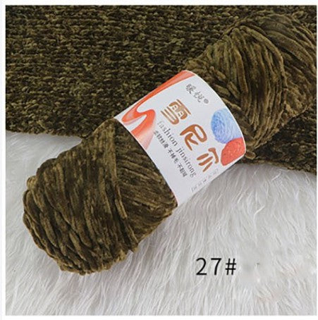 Velvet Chenille Yarn 100g – Soft & Plush