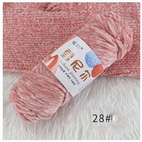 Velvet Chenille Yarn 100g – Soft & Plush