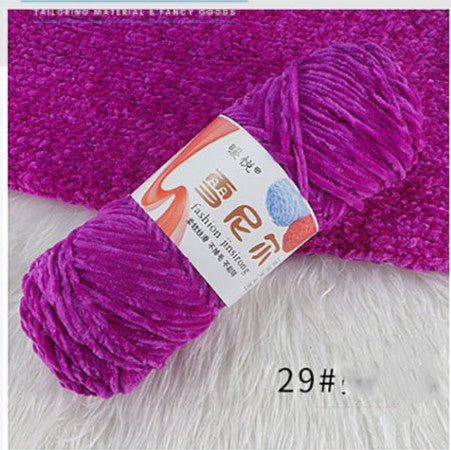 Velvet Chenille Yarn 100g – Soft & Plush