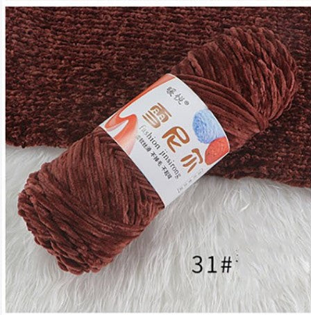 Velvet Chenille Yarn 100g – Soft & Plush