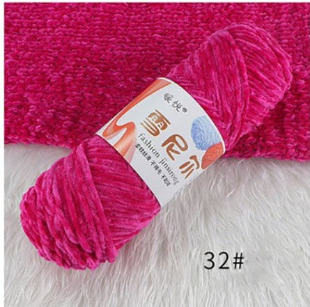 Velvet Chenille Yarn 100g – Soft & Plush