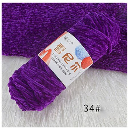 Velvet Chenille Yarn 100g – Soft & Plush