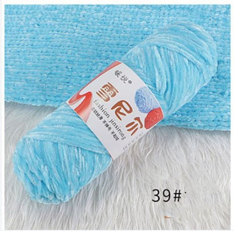 Velvet Chenille Yarn 100g – Soft & Plush
