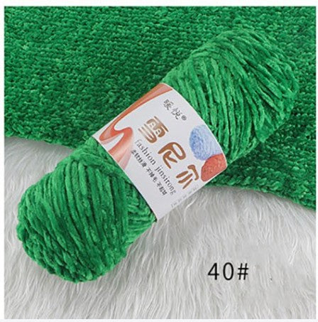 Velvet Chenille Yarn 100g – Soft & Plush