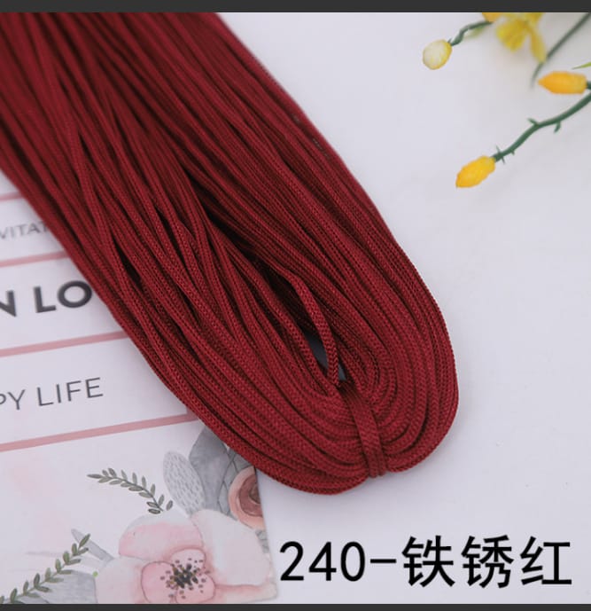 Premium Silk Macramé Cord – Soft, Shiny & Smooth 200g | Perfect for Macramé & DIY Crafts